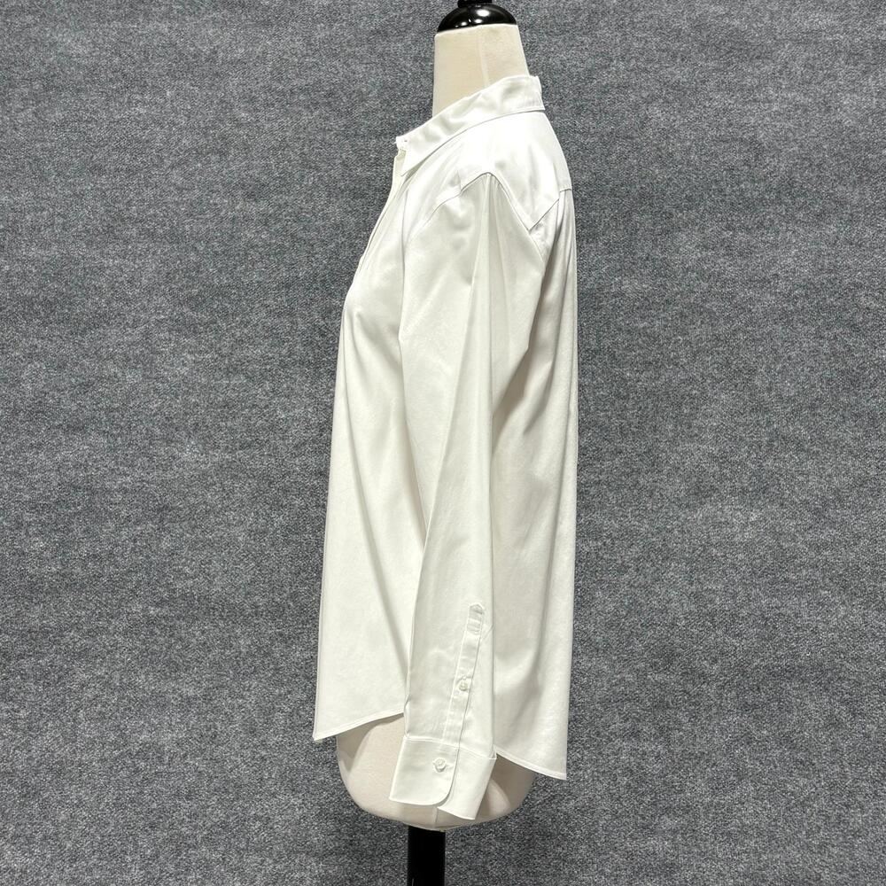 Brooks Brothers Shirt Womens 10 White Non Iron Stretch Classic Fit Button Front - Picture 4 of 14